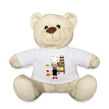 Monkey Kitchen Cuisinier Cuisiniers Cuisiniers Arts culinaires - Nounours - blanc - Devant
