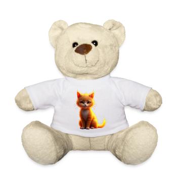 Flammenkatze Fantasie - Teddy - Weiß - Vorne