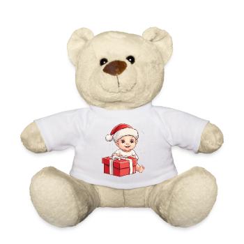 Christmas Baby Child Cute Cute Funny Gift - Teddy Bear - white - Front