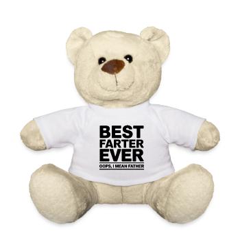 Fart Saying Farting Dad Pups Funny Fart Gift - Teddy Bear - white - Front