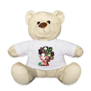 Vegetarian Cooking Piglet Piggy Vegetable Kitchen - Teddy Bear - white - Front