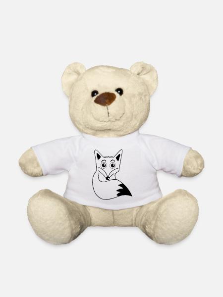Süßer schwarzer Fuchs - Teddy - Weiß