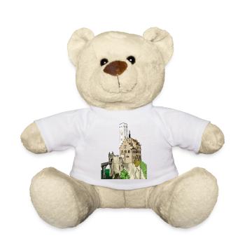 Château de Lichtenstein // Illustration - Nounours - blanc - Devant