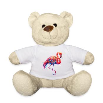 Flamingo - Teddy Bear - white - Front