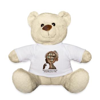 Simplify your mind Mindfulness Design - Teddy Bear - white - Front