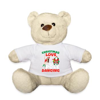 Danseuse de pole, Pole dance, Noël, Amour - Nounours - blanc - Devant
