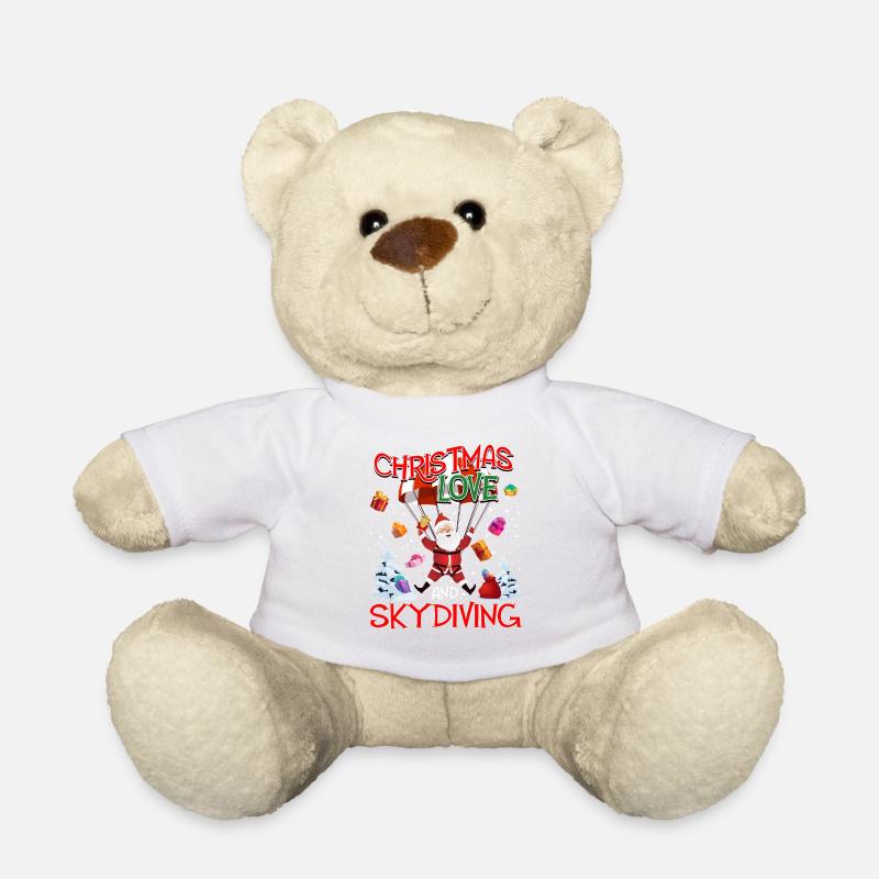 Skydive Skydive Christmas Love and Skydiving - Teddy Bear - white