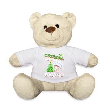 Noël, Amour et pâtisserie, Douce joie des fêtes - Nounours - blanc - Devant