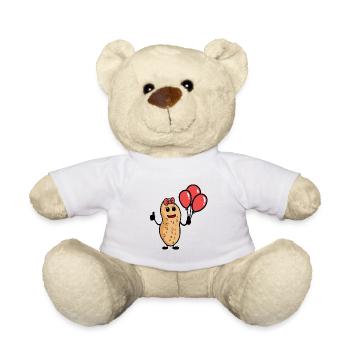 Ballons d’anniversaire cacahuètes Enfants Enfant - Nounours - blanc - Devant