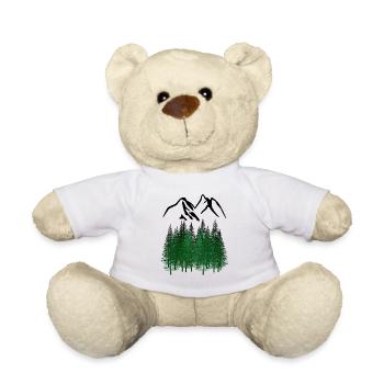 Forest, Spruces, Nature, Nature Lover, Mountains, Mountains - Teddy Bear - white - Front