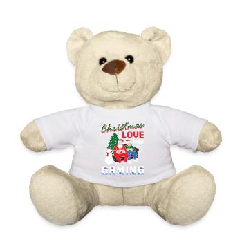 Christmas, Love and Gaming – Vibes for Gamers - Teddy Bear - white - Front