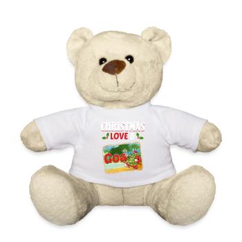Noël Disco, Rave, Techno, House, Goa, Fête - Nounours - blanc - Devant
