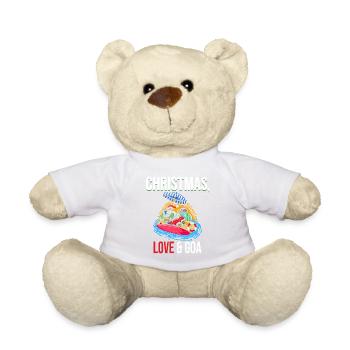 Noël Disco, Rave, Techno, House, Goa, Fête - Nounours - blanc - Devant