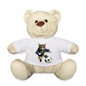 Katzen Fussball - Teddy - Weiß - Vorne