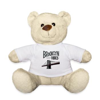 Brooklyn Vibes Bridge New York City New York - Teddy Bear - white - Front