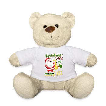 Christmas, Love & Jazz, Perfect for Music Fans - Teddy Bear - white - Front