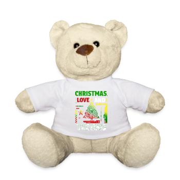 Noël Disco, Rave, Techno, House, Goa, Fête - Nounours - blanc - Devant