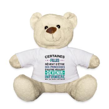 Nurse and Princess - Teddy Bear - white - Front
