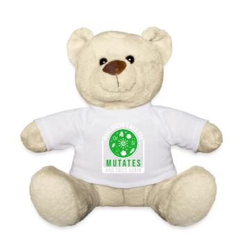 drôle de parole. Recherche scientifique sur les virus - Nounours - blanc - Devant