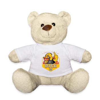 Unhöfliches Lustiges Sprichwort "Duck You" Outfit - Teddy - Weiß - Vorne