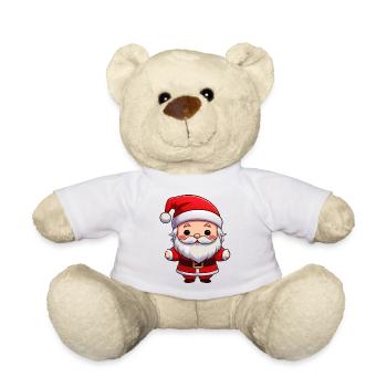 Kawaii Santa Cartoon Christmas Vibes - Teddy Bear - white - Front
