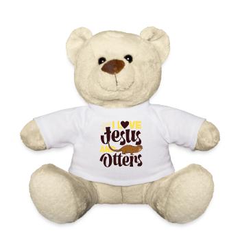 Loutre Jésus Foi Chrétien J’aime - Nounours - blanc - Devant