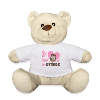Loutre Jeu de mots Soyez gentil avec les loutres - Nounours - blanc - Devant