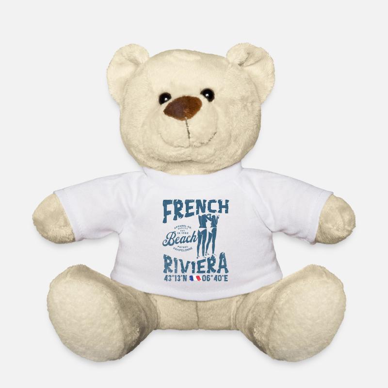 Stranddesign, Côte d'Azur, sommerliche Atmosphäre - Teddy - Weiß