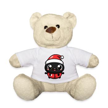 Ladybug Christmas - Teddy Bear - white - Front