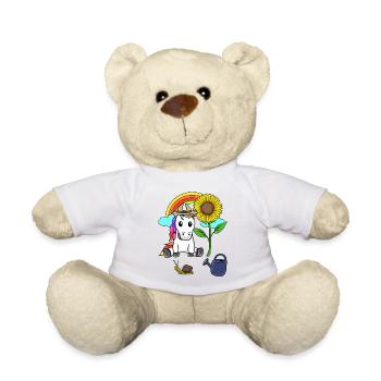 Licorne Jardinier Tournesol Hobby Jardinier Escargot - Nounours - blanc - Devant