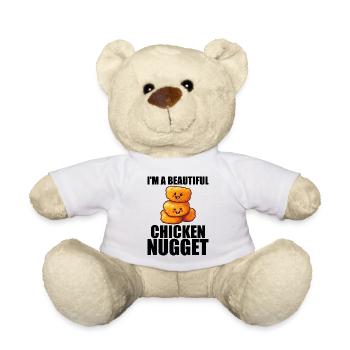 Cute Chicken Nugget For Women Chicken Nugget Lover - Teddy Bear - white - Front