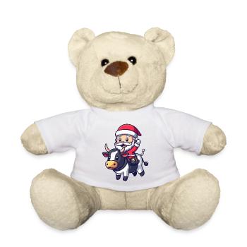 Kuh Weihnachtsmann Cartoon - Teddy - Weiß - Vorne