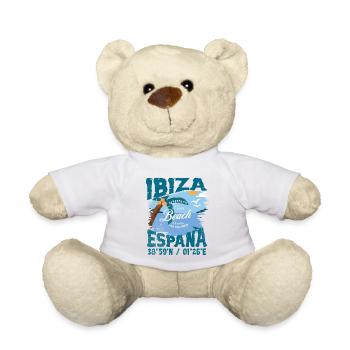 Vintage Design Strand Ibiza Spanien - Teddy - Weiß - Vorne