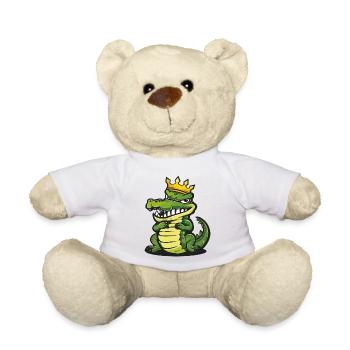 Alligator Cartoon Couronne - Nounours - blanc - Devant
