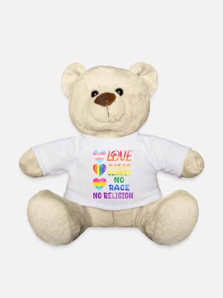 Gender Lesben, Schwule, Trans, Queer Regenbogen - Teddy - Weiß