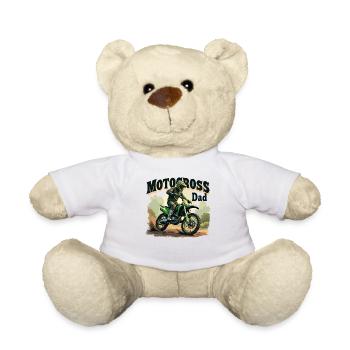 Motocross Dad – Action-packed design for dads - Teddy Bear - white - Front