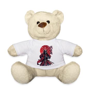 Samurai Krieger Bushido | Klassisches Rot | Begrenzt - Teddy - Weiß - Vorne