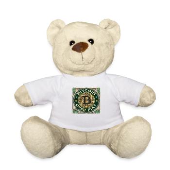 Bitcoin Over – Crypto Design for Enthusiasts - Teddy Bear - white - Front