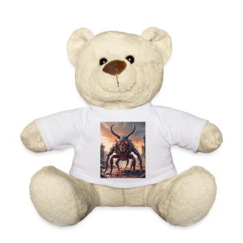 Mutant Monster halb Mensch halb Insekt Dark Horror - Teddy - Weiß - Vorne
