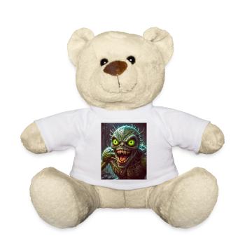 mutant monster half men half insect dark horror - Teddy Bear - white - Front