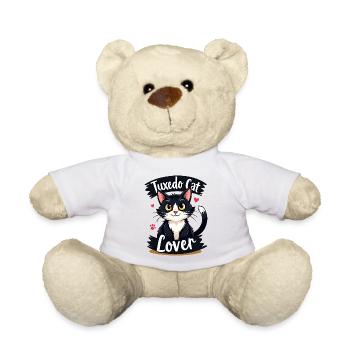 Tuxedo Cat Lover - Cadeau gratuit - Nounours - blanc - Devant