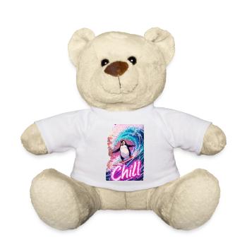 Pingouin surfeur - Nounours - blanc - Devant
