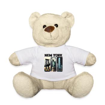 New York City Skyline Design – Urban Style Mode - Teddy - Weiß - Vorne