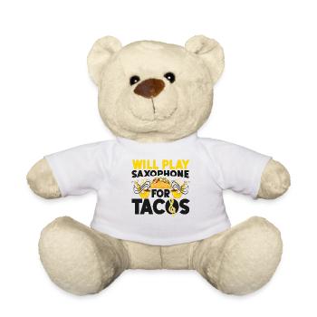 Saxophone Will Play Saxophone For - Teddy Bear - white - Front