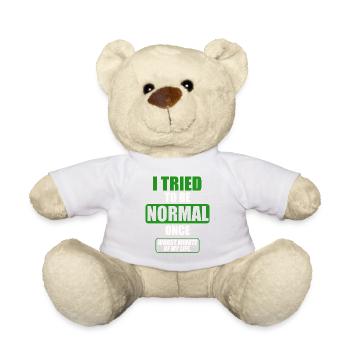 Funny - I once tried to be normal - Teddy Bear - white - Front