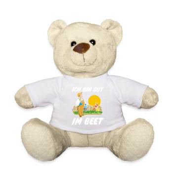I'm Good at the Bed, Gardener, Pun, Garden Friend - Teddy Bear - white - Front