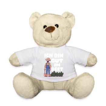 I'm Good at the Bed, Gardener, Pun, Garden Friend - Teddy Bear - white - Front