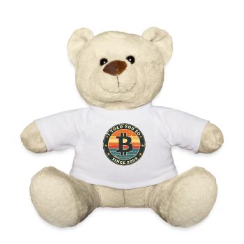 Retro Bitcoin Design – Crypto Fashion for - Teddy Bear - white - Front