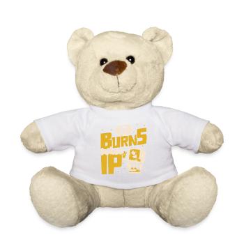 Drôle de dire « Ça brûle quand je fais » ! - Nounours - blanc - Devant