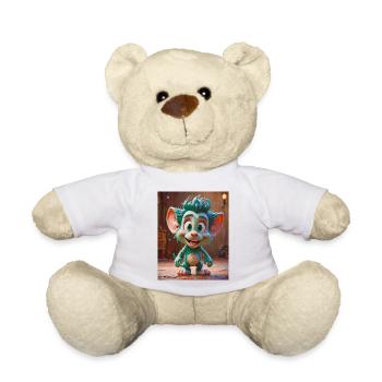 Happy Halloween, süß, Monster, wilde Haare, gruselig, lustig - Teddy - Weiß - Vorne